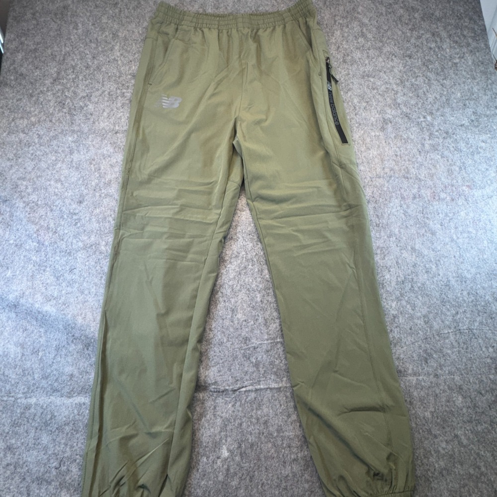 New Balance All Motion Joggers Green Mens Size L Running Pants 4-Way Stretch